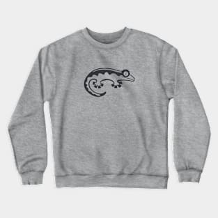 Crested gecko. Minimalist art for geckos and lizards lovers in dark ink Crewneck Sweatshirt